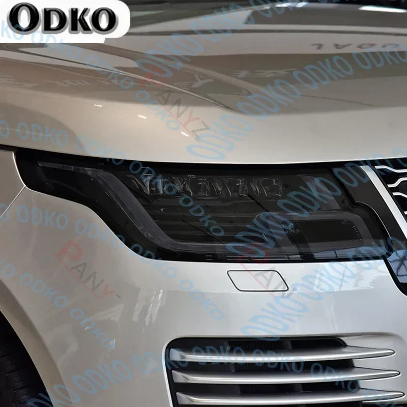 Car Headlight Protective Film Smoked Black Tint Wrap Vinyl Transparent TPU Protective  For Range Rover Vogue L405 2013-2021