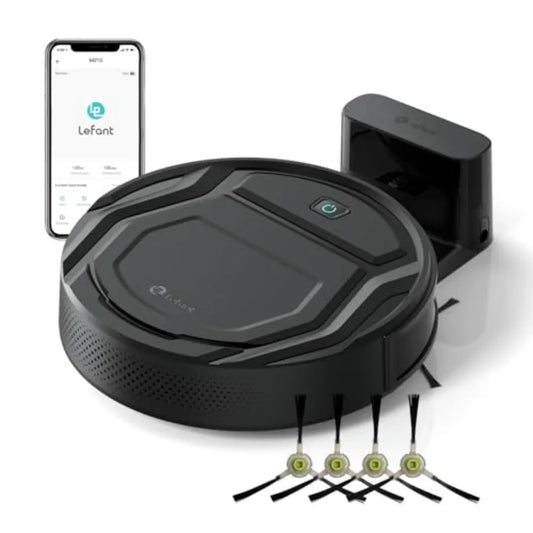 Robot Vacuum Cleaner, 120 Mins Runtime, Compact Design, Low Noise, Powerful Suction, Wi-Fi/App/Voice Control, Self-Charging, Sc