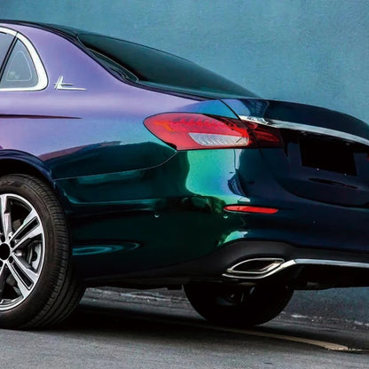 Car Wrap Vinyl Film Glossy PET Diamond Purple&Green PVC Car Engine Hood Decal Self Adhesive Motorcycle Auto Body Decoration Film