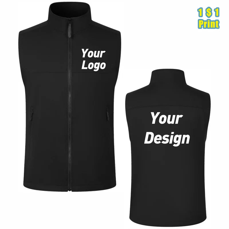 Fashion Style Down Vest Custom Team Logo Casual Sleeveless Jacket Printing Pattern Chill -proof Coat Company Brand Text 2026