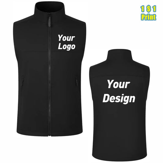 Fashion Style Down Vest Custom Team Logo Casual Sleeveless Jacket Printing Pattern Chill -proof Coat Company Brand Text 2026