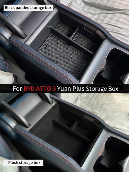 For BYD Atto3 Atto 3 2022 2023 2024 EV Yuan Plus Interior Accessories ABS Car Center Console Armrest Box Storage Tray Holder
