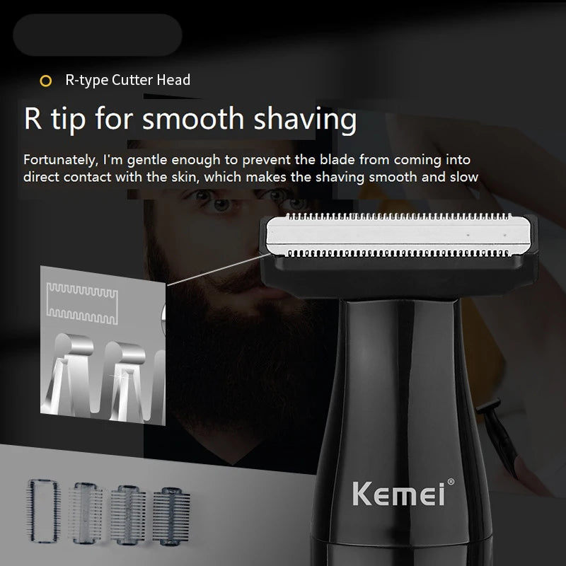 KM-114 3in1 Electric shaver for men wet dry electric razor facial beard&body trimmer rechargeable ball shaver pubic hair trimmer