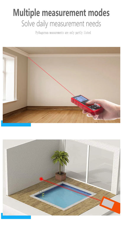 Noyafa NF-271 Laser Distance Meter 40M 80M Rangefinder Tape Range Finder Measure Device Digital Ruler Test Tool