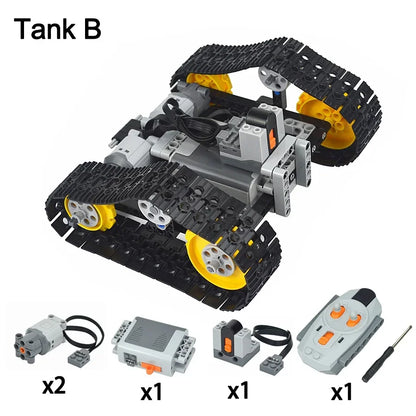 MOC Expert Technical Car Power Function Motor Parts  Buiding Block With RC Motor Vehicle Brick Toys For Children Gifts Leduo