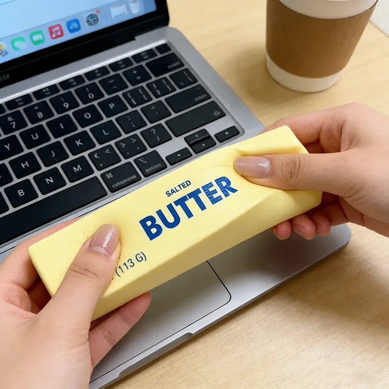 Soft Butter Squishy Squeeze Toys Funny Slow Rising Squishy Squishies Toy Fidget Toy Strawberry Lemon Brick Squish Autism Gift