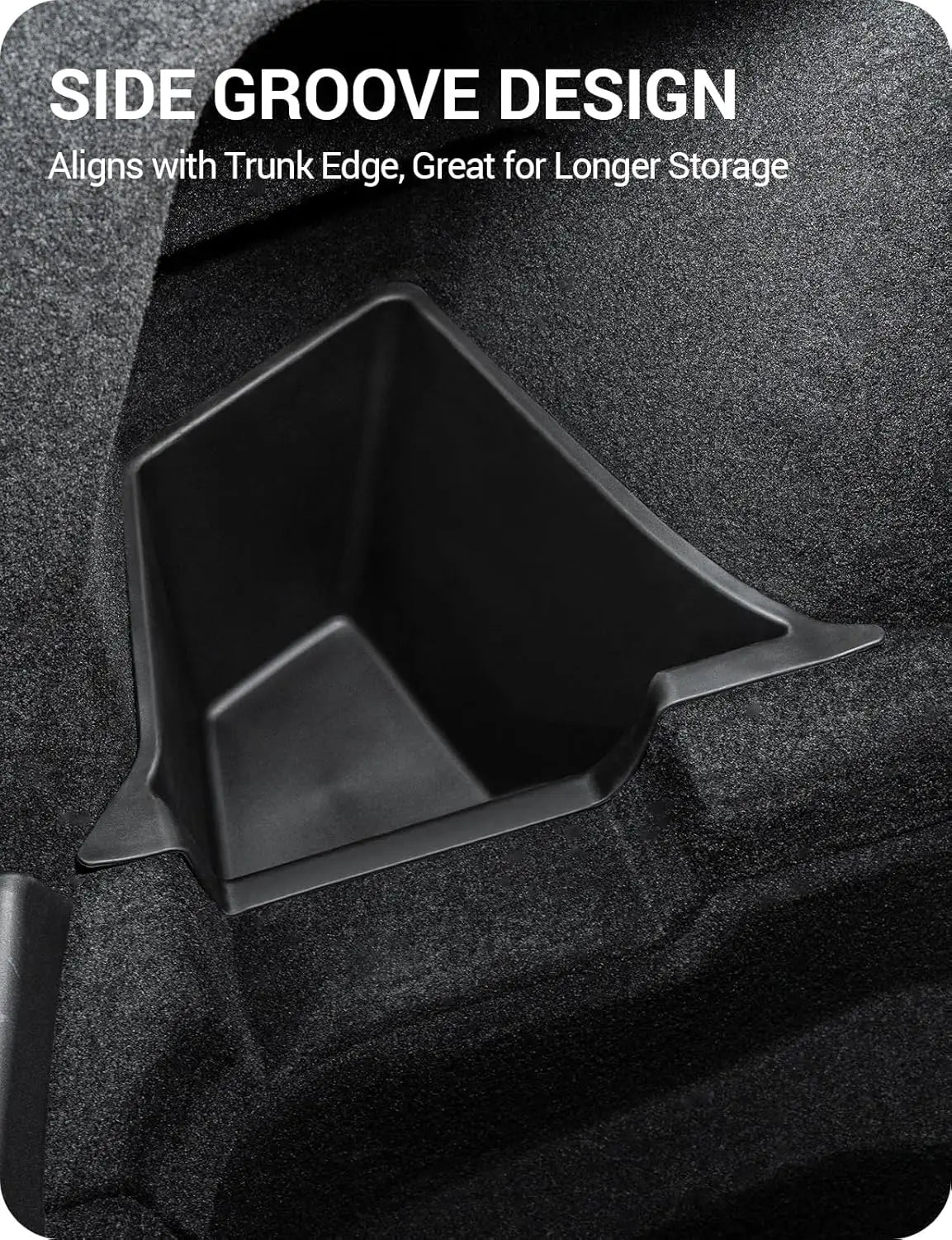 Model Y Launch 2026 Rear Trunk Side Storage Box For Tesla Y Juniper 2025 Organizer Suede Anti-dirty Car Travel Accessories