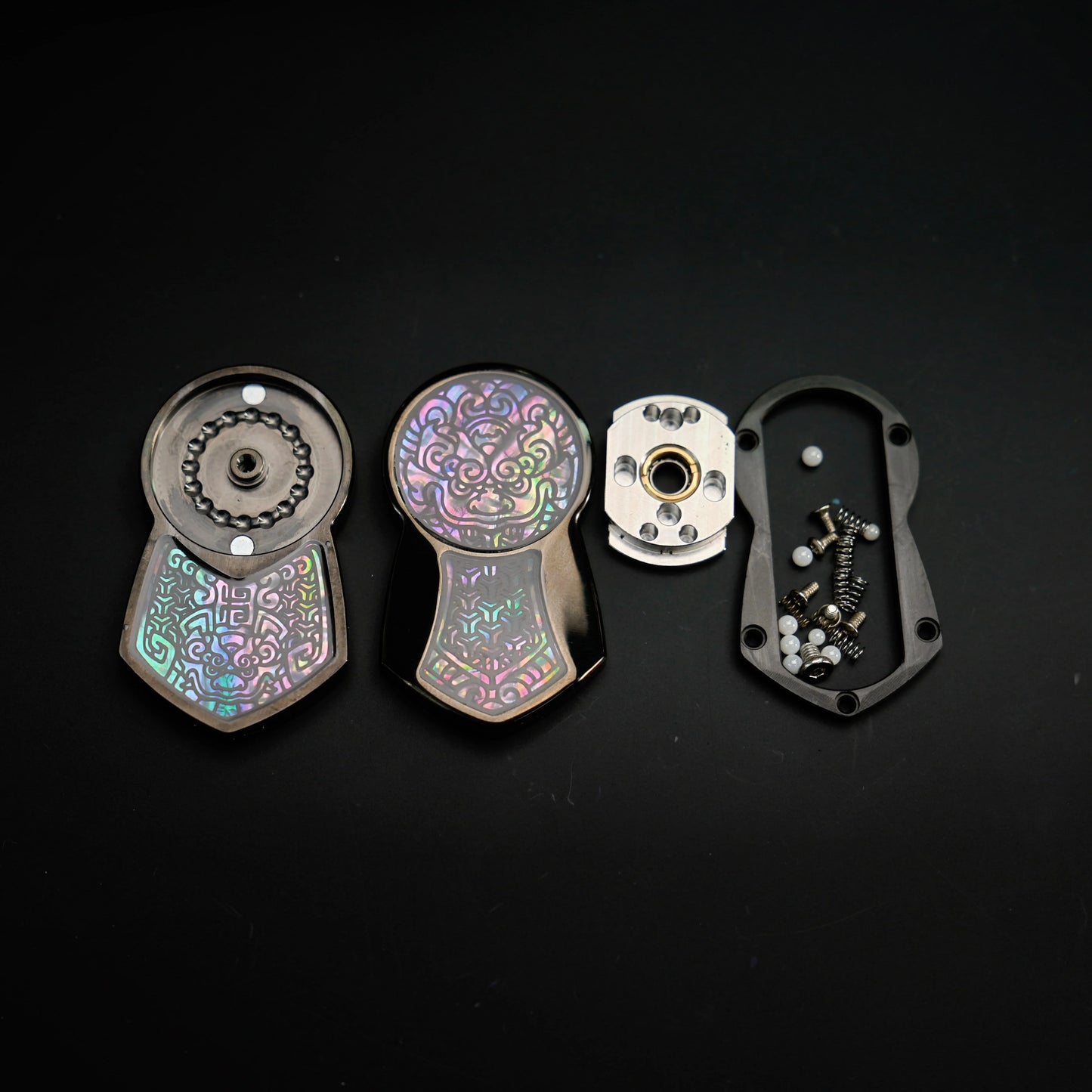 HalooPlayer Fritillaria Tangxuanjia Slider Fidget Spinner EDC Fidget Toys Stress Reliever Anti Anxiety Hand Spinner for Adult