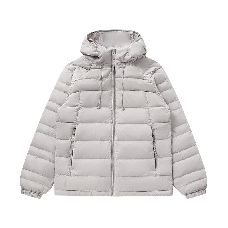 UETEEY Ultra Light Men's Down Jacket 90% White Duck Down Hooded Winter Coat Men 2025 New Autumn Warm Compression Packable