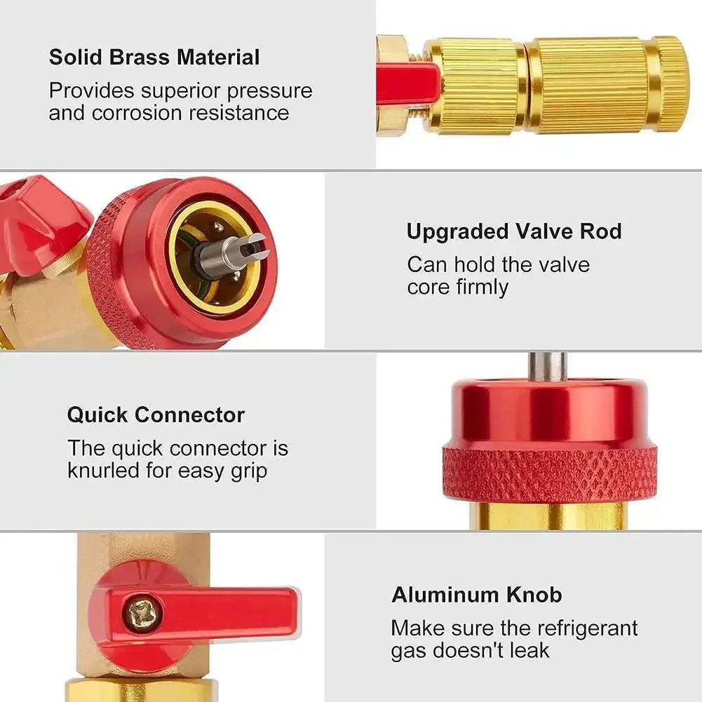 Adjustable A/C Valve Core Puller R134A High Low Pressure Wrench Remover Tool for Car Air Conditioner Repair Quick Removal