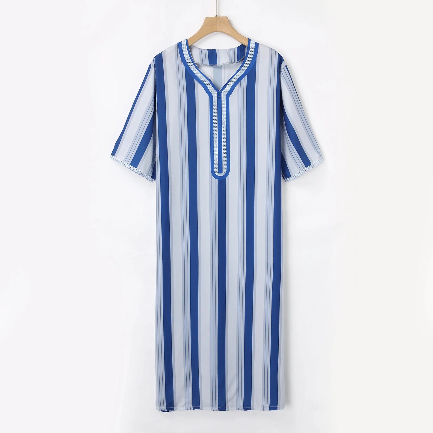 Arab men's short sleeve book printed robe Long Muslim robe Islamic Kamiz Thobe oversized clothing