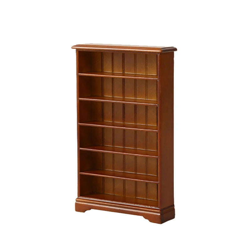 1PC Vintage Miniature Furniture 1:12 Dollhouse Wood Table Multifunction Cabinet Bookcase Model Toy Cupboard Dolls Accessories