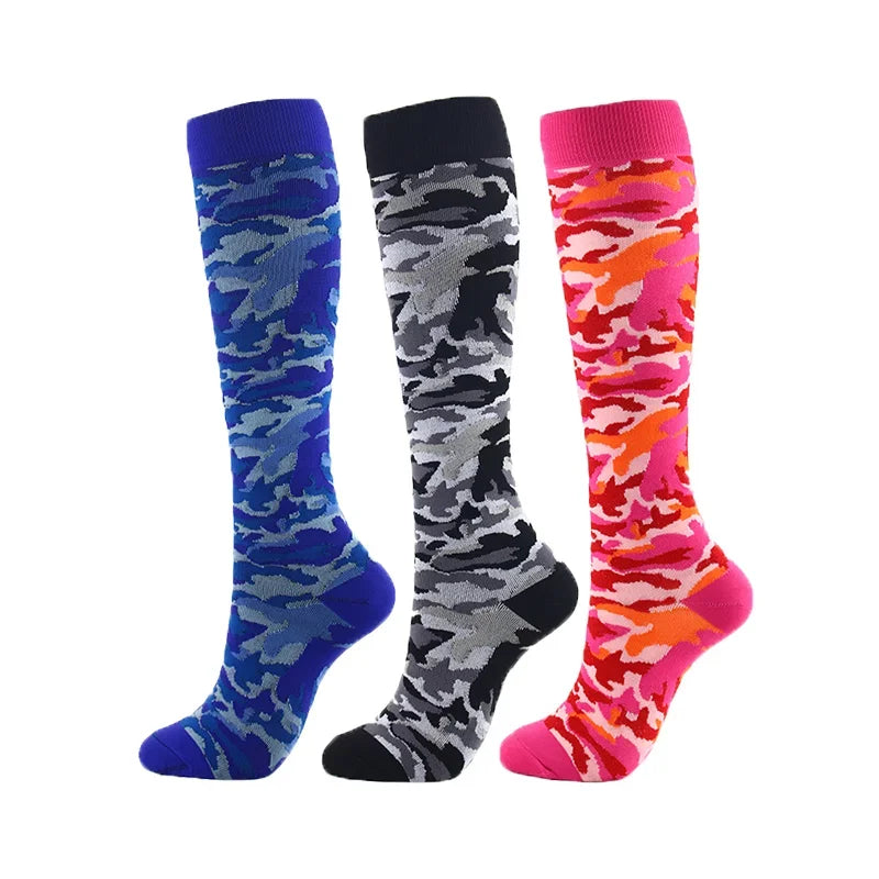 3/5/6 Pairs Compression Socks Exercise Mountaineering Running Sports Socks Elastic Medical Blood Circulation Swelling Nurse Sock