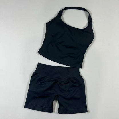 2 Pieces Sportswear Women Yoga Set Gym Clothes Sportswear Yoga Suits High Waist Scrunch Fitness Tracksuits  Pilates Set