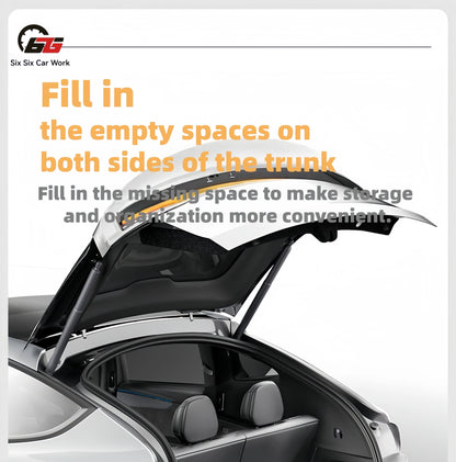 4PCS Trunk Organizer for Tesla Model YL Launch Refresh 2026 Rear Trunk Storage Bins Side Box Organiser TPE Accessories