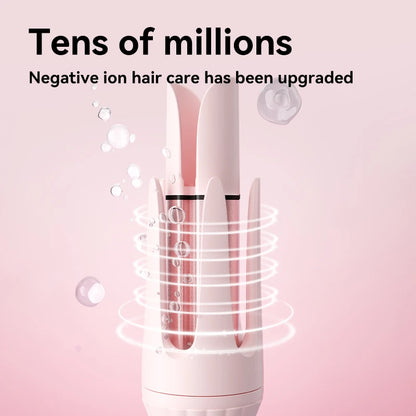 Automatic Rotating Curling Iron 32mm Negative Ions Curling Wand for Beach Waves Anti-Scald Hair Curler for Women