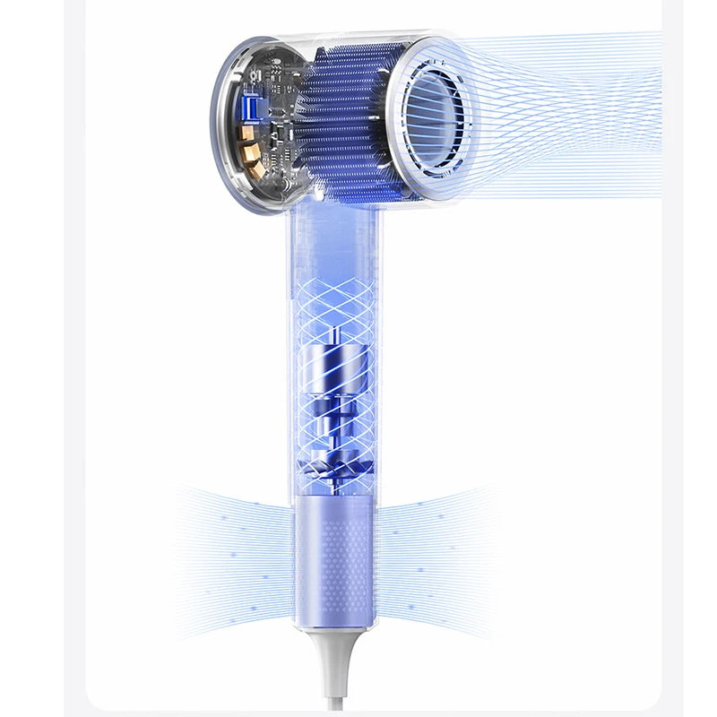 High-speed bladeless hair dryer Negative ion hair care High power, silent and quick drying, portable, suitable for home travel