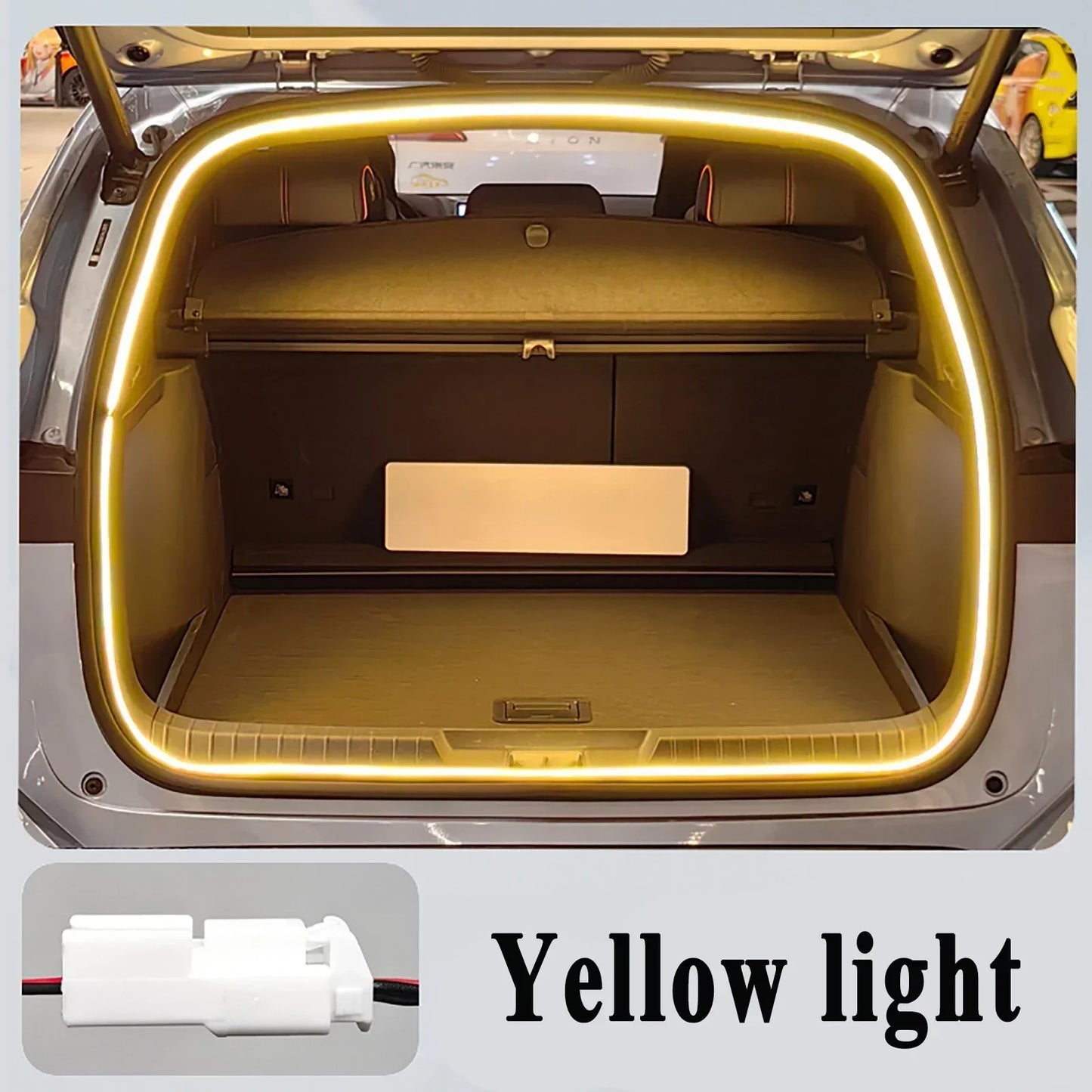 Easy Installation LED Trunk Light Strip White / Amber Light Flexible Rear Boot Decorative Lamp for Geely Monjaro 2021-2024