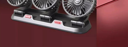 Car Fan 360° Adjustable 1/2/3 Head Air Fan Automotive Electric Fan USB/12V/24V Fan 2 Speeds Car Silent Fan for Home Desk Car