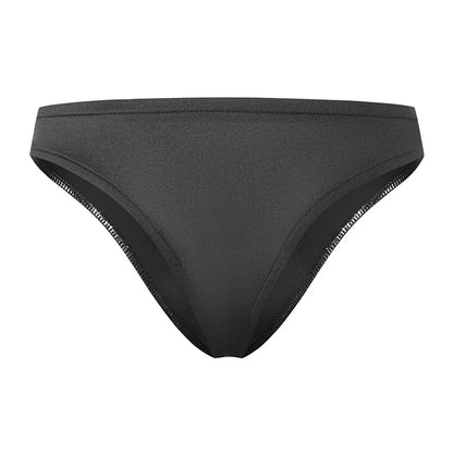 Mens Briefs Solid Underwear Low Waist Underpants Faux Leather Lingerie Ultra Hot Calcinha Thongs Erotic Clubwear Unisex Panties