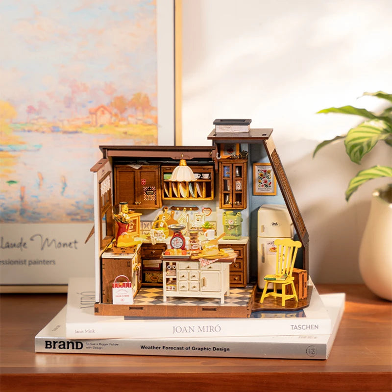 Rolife Baking Kitchen DIY Miniature Dollhouse Kit Crafts Hobbies Amazing Gift for Women Children DG172