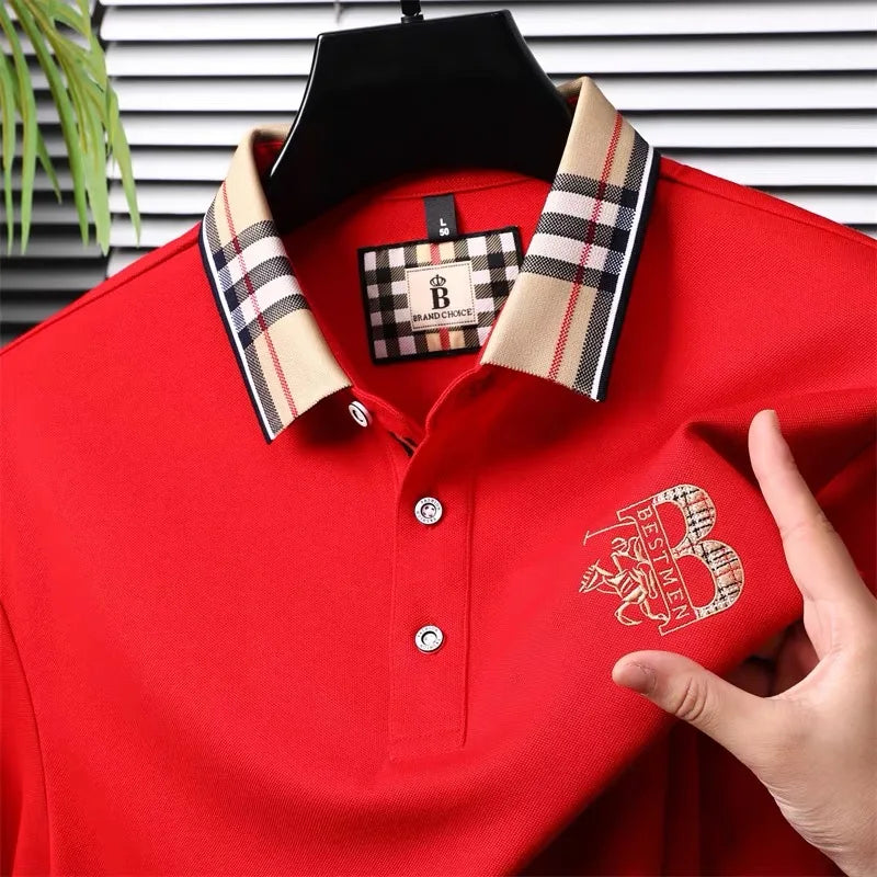 Exquisite Pony Embroidered Comfortable Polo Shirt Fashion Men's Brand Hot Selling Breathable Short Sleeves in the Summer of 2026