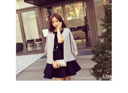 plus Size Fashionable Spring Autumn Dress Set Women's Meat Concealing Two Piece Suit Sister Stylish Minya Style Outfit