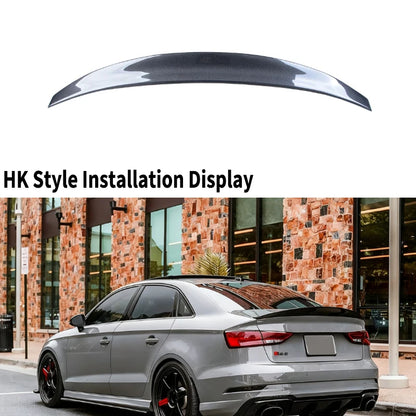 For Audi A3 S3 RS3 8V 2013-2020 Rear Trunk Wing Carbon Fiber M4/PSM/R/V/HK Style Spoiler Tail Fin Guard Board Kits Accessories