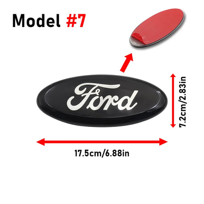 Car Logo Badge Front Rear Grille Hood Bonnet Trunk Emblem Stickers For Ford Focus Mondeo Edge Ecosport Ranger Fiesta Fusion Kuga