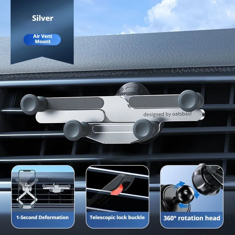 Eary Phone Holders for Your Car With Metal Hook Clip Air Vent Phone Stand Car Mount With 360°Rotating Fits for iPhone Samsung