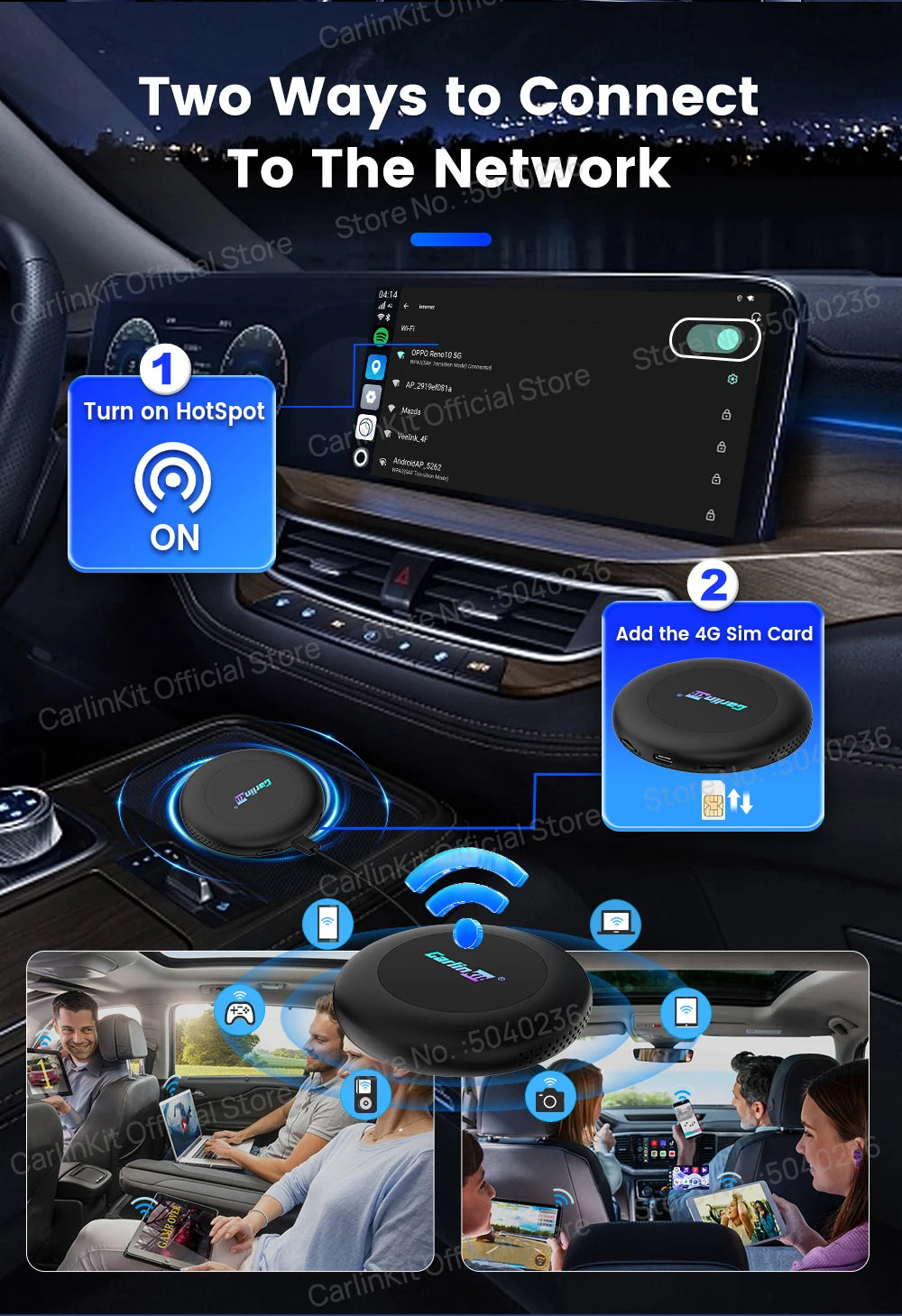 CarlinKit CarPlay Ai Box Android 15 Ultra2 SM6350 8GB+128GB Smart Android TV Box Wireless CarPlay Android Auto GPS For OEM Cars