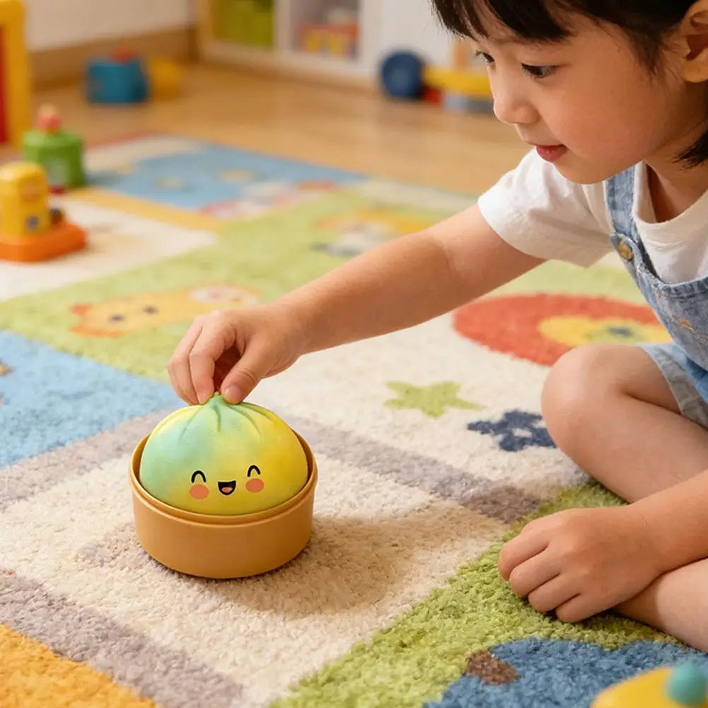 Giant Squishies Dumpling Bun Toy, Slow Rising Glitter Dumpling Stress Ball, Stress Relief Fidget Toy for Home Office Travel