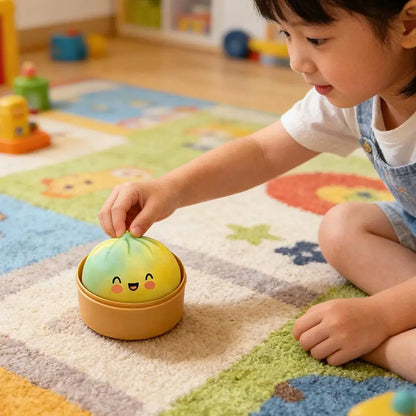 Giant Squishies Dumpling Bun Toy, Slow Rising Glitter Dumpling Stress Ball, Stress Relief Fidget Toy for Home Office Travel