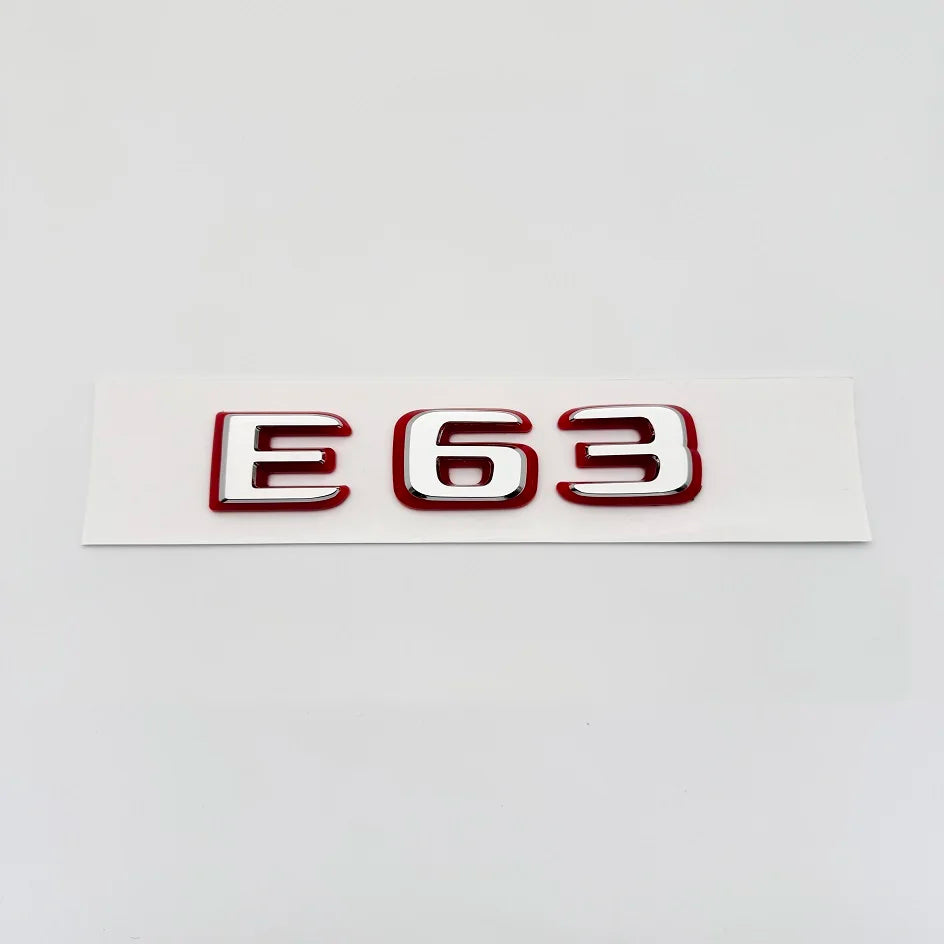 2024 New style Two tone Letters Numbers Emblem E43 E53 E63s for Car Fender Trunk Rear W212 W213 W214 Sticker