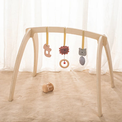 Baby Gym Wooden Carpet Activities for Babies Tent Pendent Hanger Activities for Baby Stroller Toys Wooden Room Activities Gym