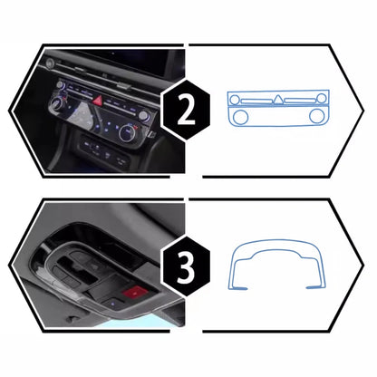 Car Interior Transparent TPU Film for Hyundai Tucson 2025 2026 Gear Panel GPS Navigation Center Console Pre-cut PPF Accessories