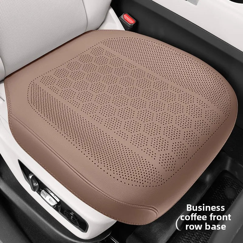 High Quality Nappa Leather Universal Car Seat Full Cover Breathable Luxury SUV Car Protection Perforated Leather Seat Full Cover