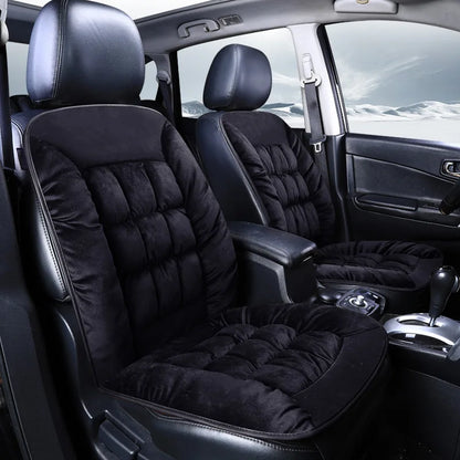 New Winter Luxury Car Seat Cushion 2025 Plush Plaid Thickening Warm Suv Universal Front Single Seat Cover Comfortable Breathable