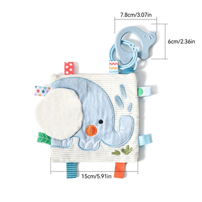 Soft Baby Tissue Box Cloth Book Security Blanket Plush Cube Crinkle Sounds Sensory Toy Mirror Fine Motor Skills 9 Styles Toys