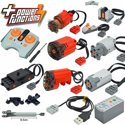 Building Blocks Toys MOC Technical Part Motor Set for Kids Compatible All Brands Small Size 8884 8885 PF Model Servo Accessories