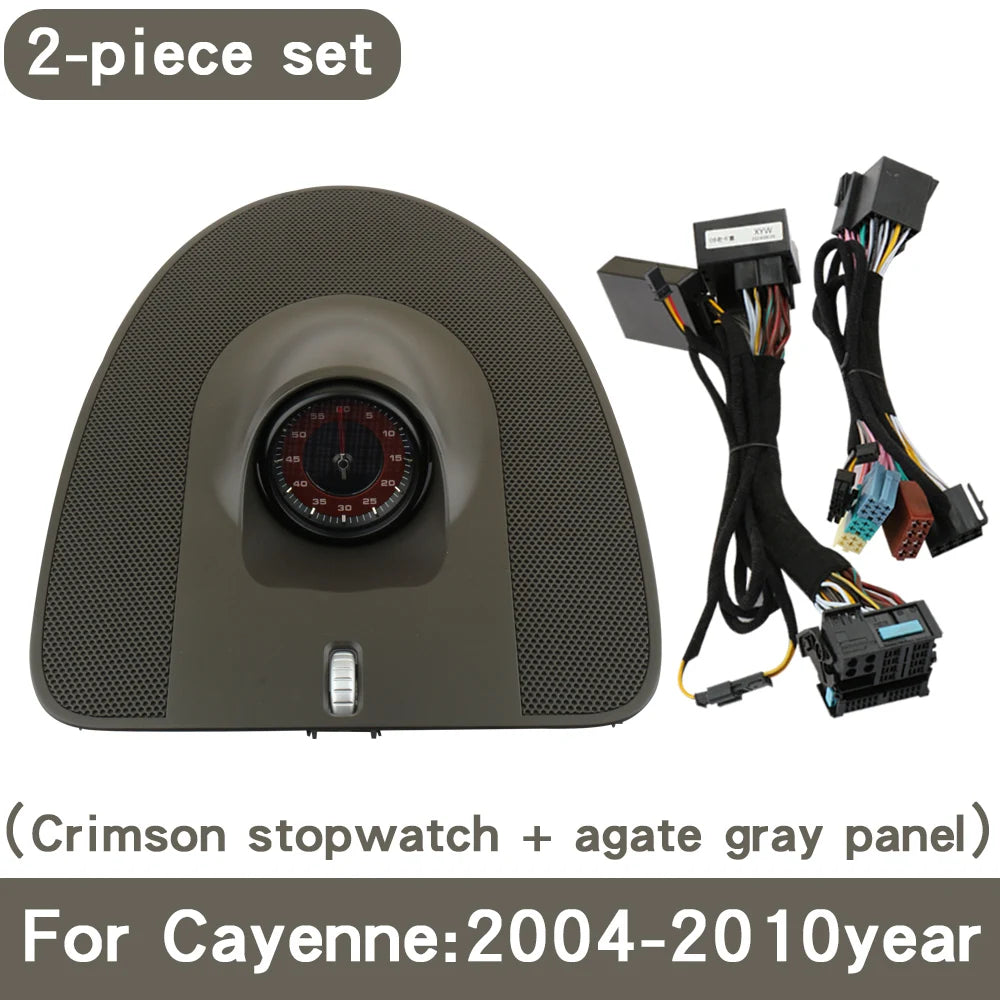 For Porsche stopwatch 2004-2010 Cayenne 955 stopwatch clock dashboard modification compass instrument panel interior accessories