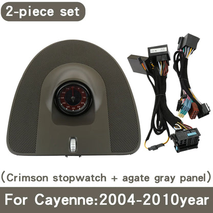 For Porsche stopwatch 2004-2010 Cayenne 955 stopwatch clock dashboard modification compass instrument panel interior accessories