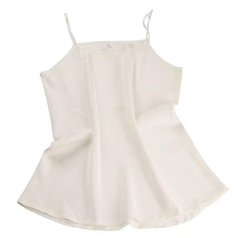 100% mulberry silk, silk, satin, breathable candy color, short backing, small suspender vest for women.