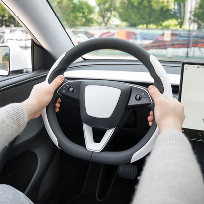 Matte White Steering Wheel Covers for Tesla Model Y Juniper Model 3 Highland Steering Wheel Cover Protector Car Accessories 2026