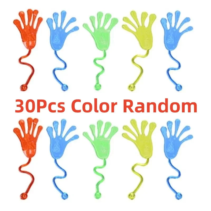 1-30pcs Mini Fun Sticky Hands Sensory Toys for Kids Birthday Party Favors Classroom Prizes Kids Prank  Novelty Gift Party