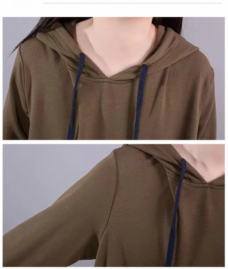 Casual Loose Long Sleeve Dress for Middle-Aged And Elderly Mothers Spring Autumn plus Size Women's Clothing Slimming Belly Co...