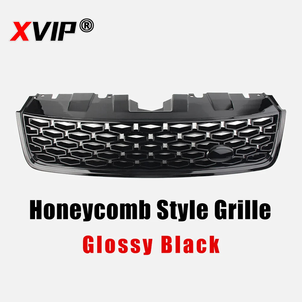 XVIP Honeycomb Style Black Upper Grille Mesh Vent Trim Car Exterior Accessories For Land Rover Discovery Sport L550 2015-2019