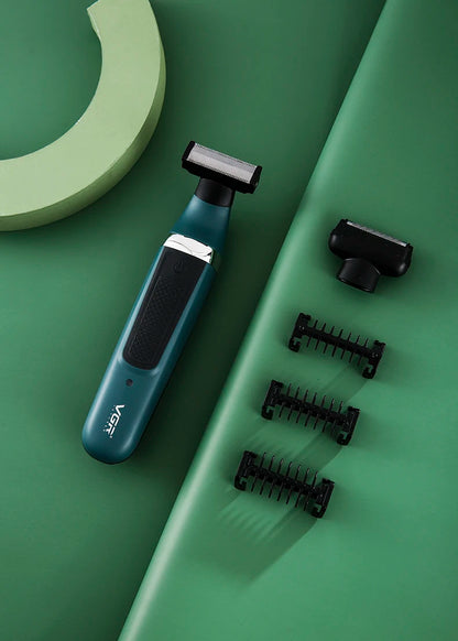 VGR 393 Double blade multi-function waterproof shaver, rechargeable beard trimmer, male hair trimmer set