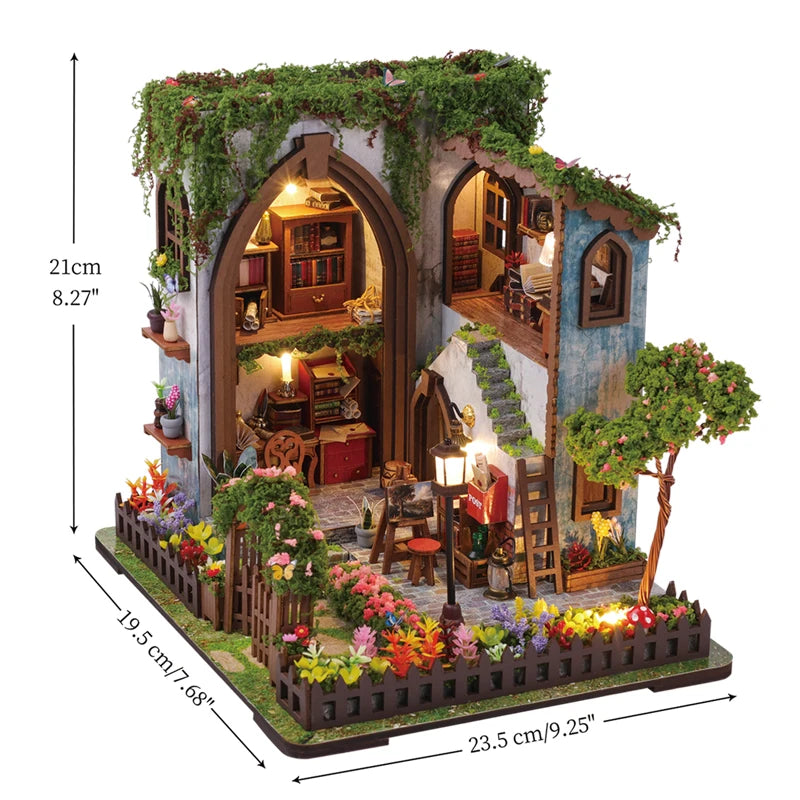 DIY Wooden Miniature Doll House Model Kits 3D Puzzle Dollhouse With Furniture for Friends Birthday Gifts Home Decoration Crafts