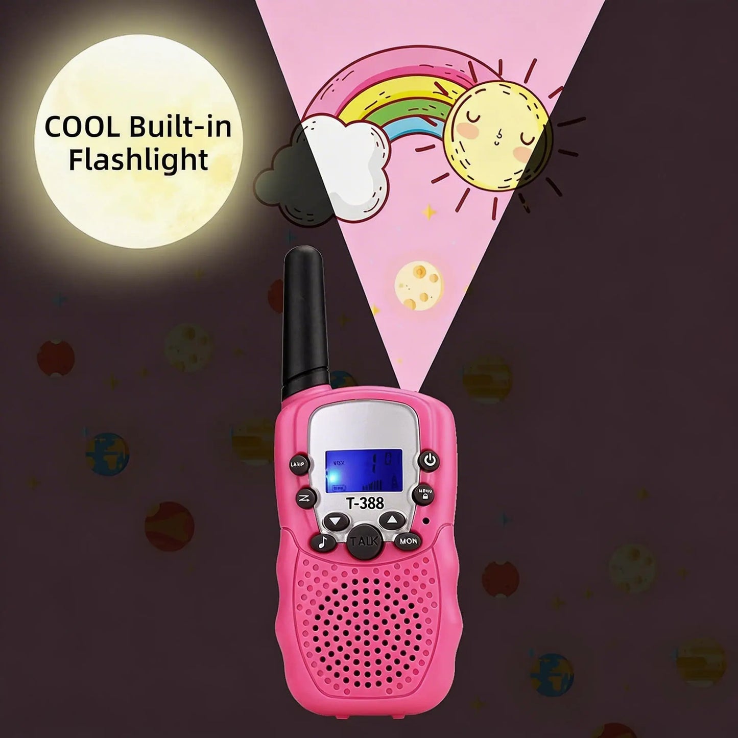3KM Kids Walkie Talkies, Easter Basket Stuffers & Gifts for Kids, Toys for Boys and Girls Ages 3-12(Batteries Not Included)